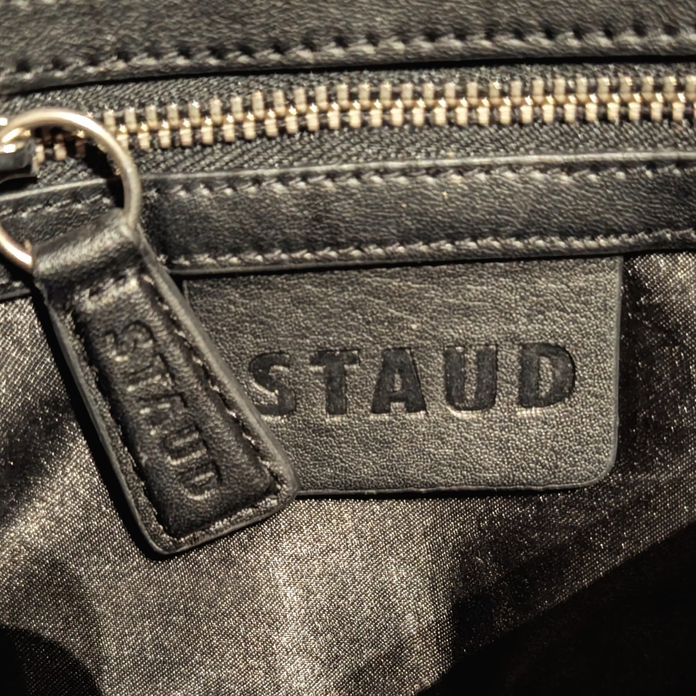STAUD Tommy Beaded Bag in Coral Patchwork - Picture 13 of 13